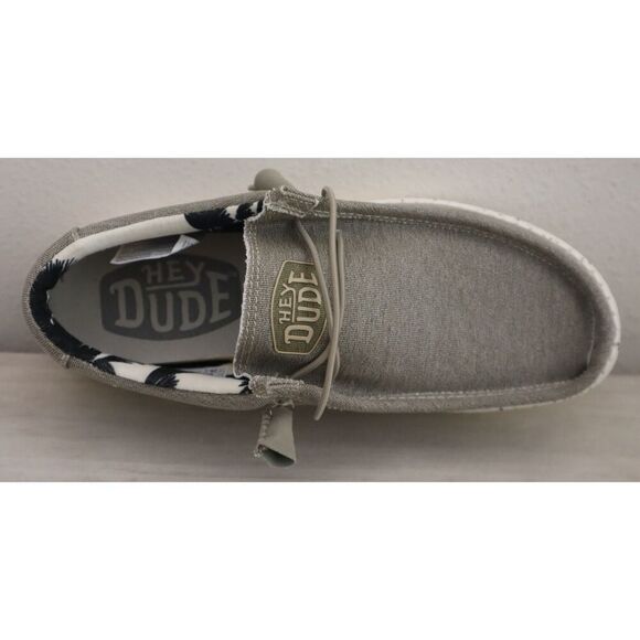 Hey Dude Women's Sz 10 Men's Sz 8 Beige Wally Stretch Canvas Slip-On Shoes - Picture 8 of 16